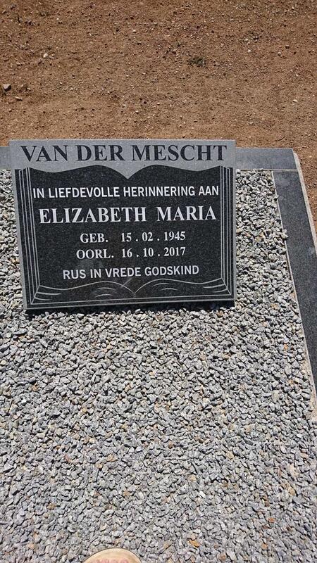 MESCHT Elizabeth Maria, van der 1945-2017
