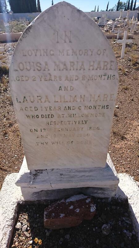 HARE Louisa Maria -1886 :: HARE Laura Lilian -1888