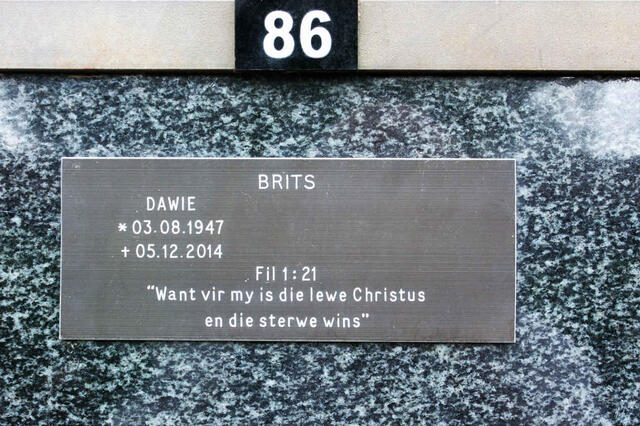 BRITS Dawie 1947-2014