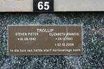 TROLLIP Steven Pieter 1942- & Elizabeth Francis 1943-2008