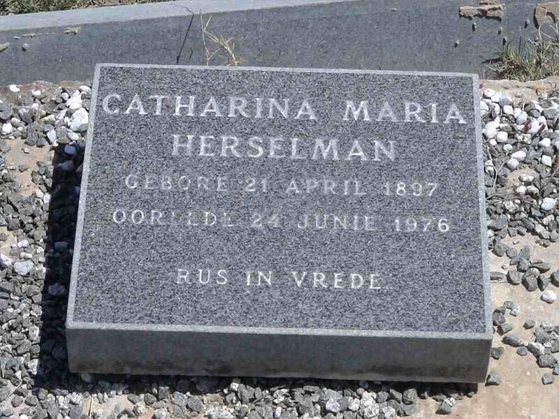 HERSELMAN Catharina Maria 1897-1976