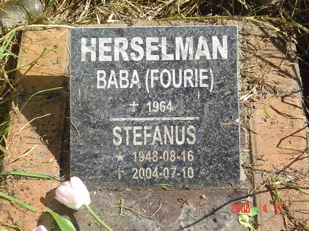 HERSELMAN Fourie -1964 :: HERSELMAN Stefanus 1948-2004
