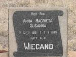 Free State, VREDEFORT district, Dampoort 699, Wiegand family cemetery