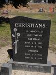 CHRISTIANS Abraham 1925-1984 & Paulina 1930-1995