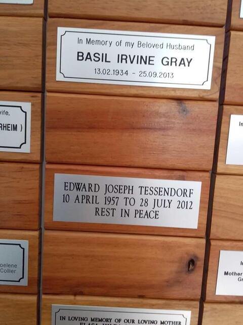 GRAY Basil Irvine 1934-2013 :: TESSENDORF Edward Joseph 1957-2012