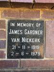 NIEKERK James Gardner, van 1919-1979