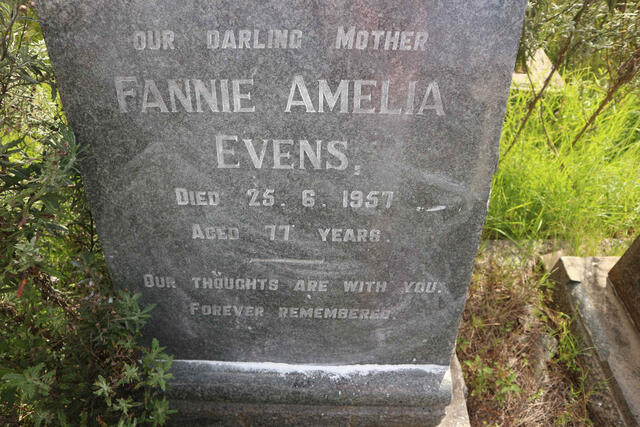 EVENS Fannie Amelia -1957
