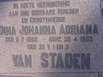 STADEN Dina Johanna Adriana, van 1868-1953