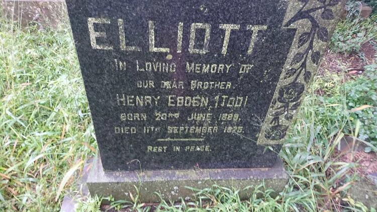 ELLIOTT Henry Ebden 1889-1925