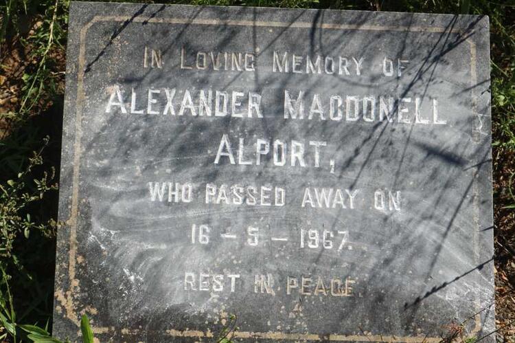 ALPORT Alexander Macdonell -1967