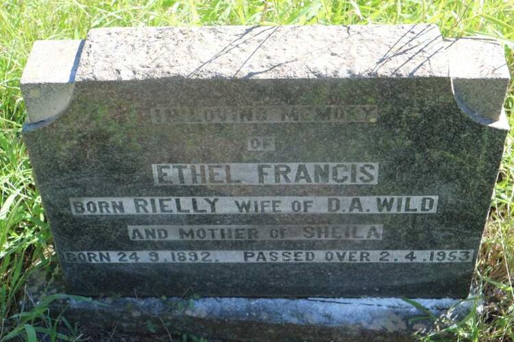 WILD Ethel Francis nee RIELLY 1892-1953