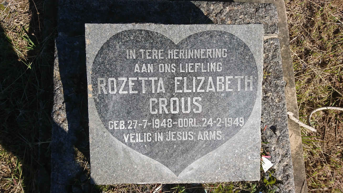 CROUS Rozetta Elizabeth 1948-1949