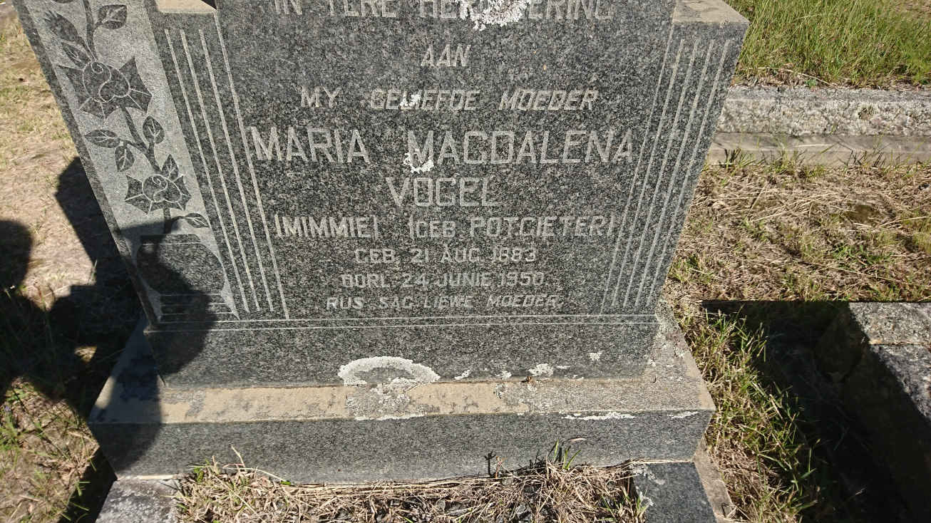VOGEL Maria Magdalena nee POTGIETER 1883-1950
