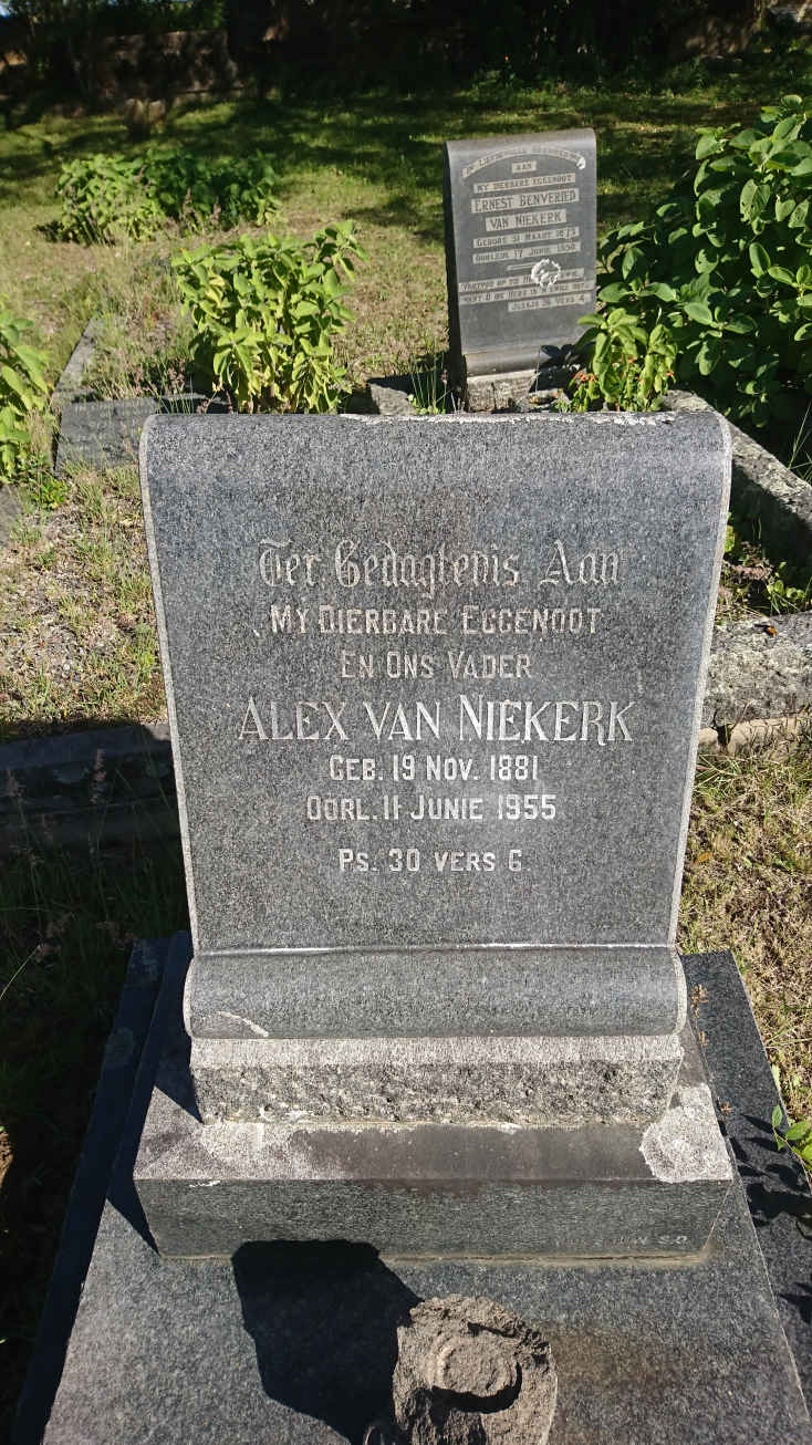 NIEKERK Alex, van 1881-1955