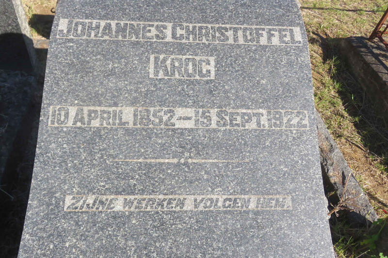 KROG Johannes Christoffel 1852-1922