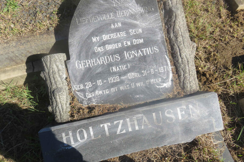 HOLTZHAUSEN Gerhardus Ignatius 1938-1971