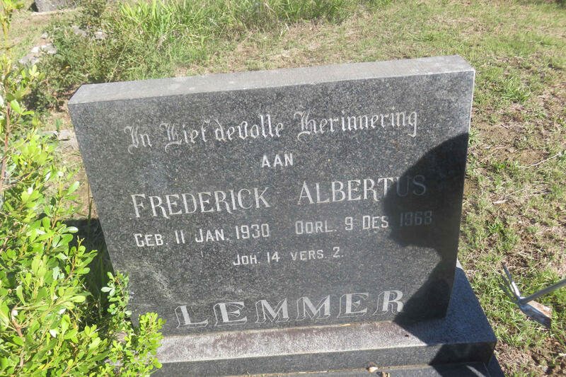 LEMMER Frederick Albertus 1930-1968