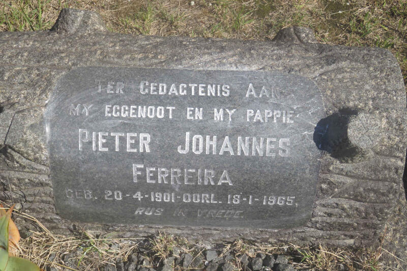 FERREIRA Pieter Johannes 1901-1965