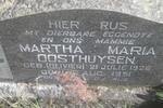 OOSTHUYSEN Martha Maria nee OLIVIER 1926-1951