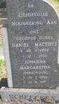 SCHEEPERS Daniel Matthys 1898-1953 & Johanna Margaretha VERSCHOOR 1892-1981