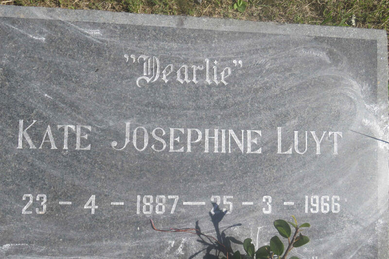 LUYT Kate Josephine 1887-1966