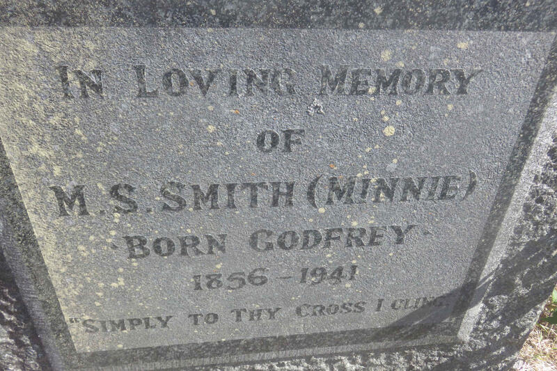 SMITH M.S. nee GODFREY 1856-1941