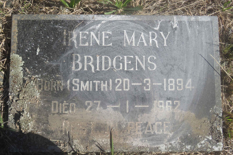 BRIDGENS Irene Mary nee SMITH 1894-1962