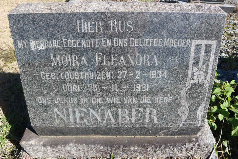NIENABER Moira Eleanora nee OOSTHUIZEN 1934-1961