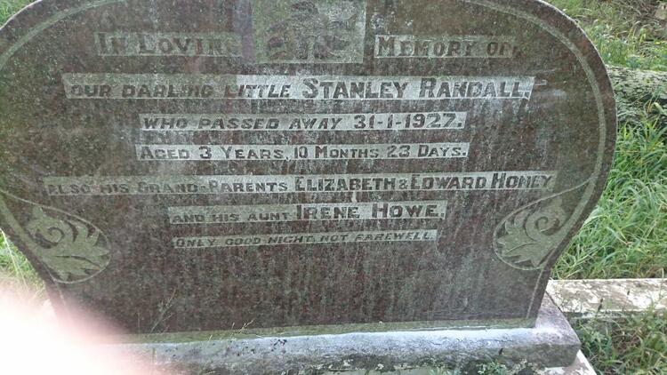 HONEY Edward & Elizabeth :: HOWE Irene :: RANDALL Stanley -1927