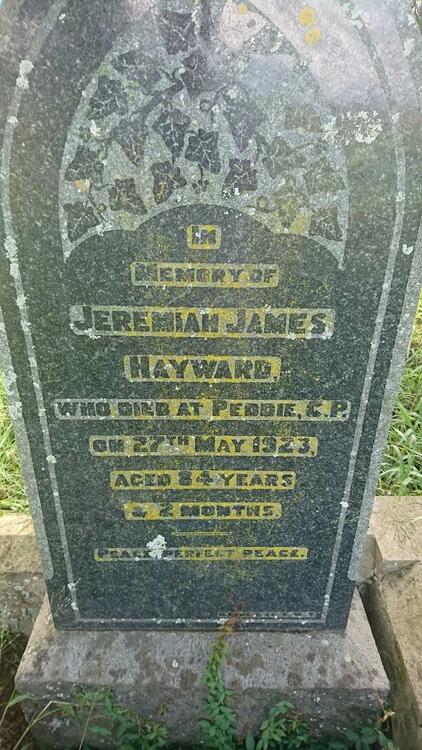 HAYWARD Jeremiah James -1923