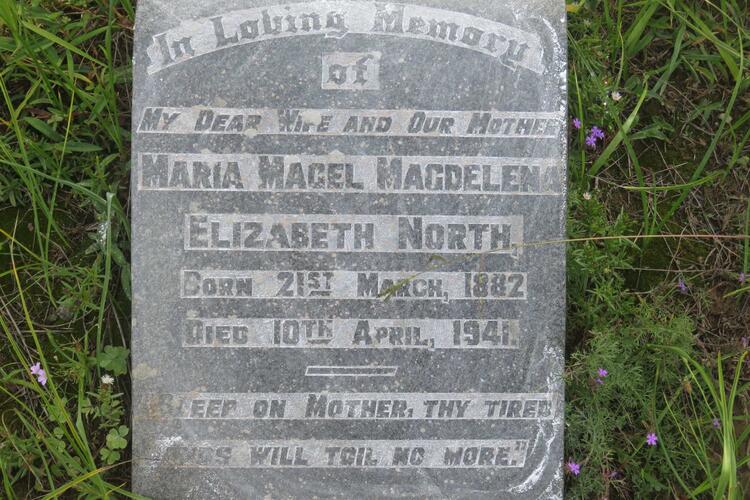 NORTH Maria Magel Magdelena Elizabeth 1882-1941