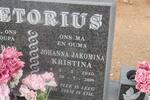 PRETORIUS Coenrad Jacobus 1931-2003 & Johanna Jakomina Kristina 1940-2009