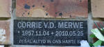 MERWE Corrie, van der 1957-2010