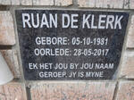 KLERK Ruan, de 1981-2017