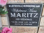 MARITZ Wilhelmina Maria nee GROENEWALD 1930-2014