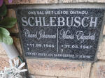 SCHLEBUSCH Charel Johannes 1946- & Maria Elizabeth 1947-