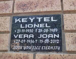 KEYTEL Lionel 1930-1989 & Vera Joan 1936-2012
