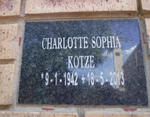 KOTZE Charlotte Sophia 1942-2013