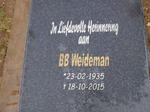 WEIDEMAN B.B. 1935-2015
