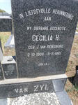 ZYL Cecilia H.,van nee  J.v. RENSBURG 1906-1961