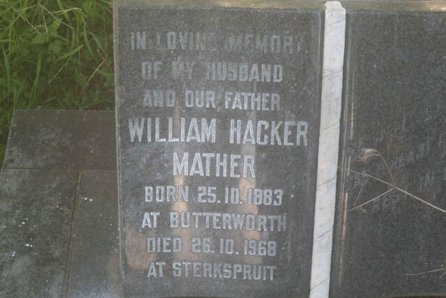 MATHER William Hacker 1883-1968