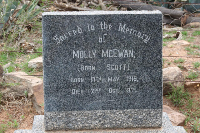 McEWAN Molly nee SCOTT 1919-1971