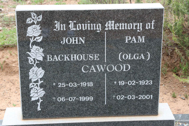 CAWOOD John Backhouse 1918-1999 & Pam 1923-2001