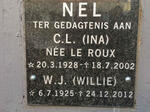 NEL W.J. 1925-2012 & C.L. ROUX 1928-2002