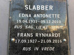 SLABBER Frans Rynhardt 1927-2016 & Edna Antonette 1931-2010
