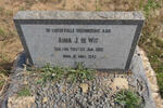 WIT Anna J., de nee DU TOIT 1902-1947