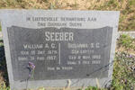 SEEBER William A.G. 1879-1957 & Susanna S.C. LOTTER 1902-1952