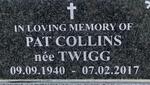 COLLINS Pat nee TWIGG 1940-2017