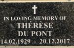 PONT Thérèse, du 1929-2017