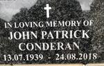 CONDERAN John Patrick 1939-2018